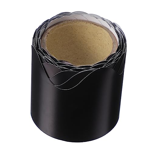Housoutil Randdekorpapier Tafelrandbesatz Klassenzimmer Für Bordüren Und Trimmer Displaywandrand Schwarz Weißer Gewellter Bordürenrand Klassenzimmer Grenze Bretter Wandtafel Papierstau Black von Housoutil