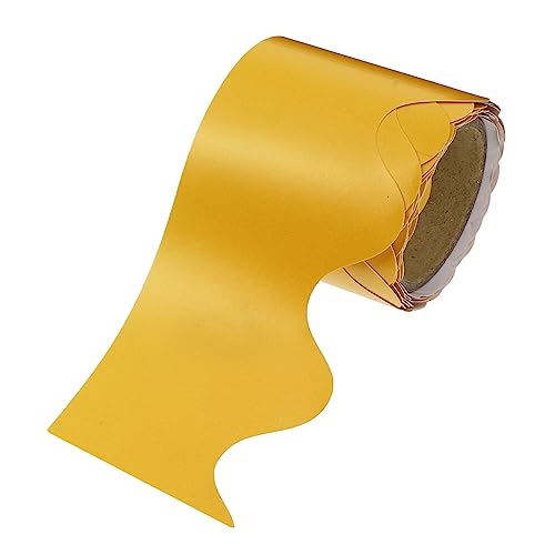 Housoutil Randdekorpapier durchsage ankündigung Schulanfang zurück zur Schulbehörde Türdekorationen für Klassenzimmer Büro zubehör Whiteboard-Verkleidung Bulletin-Umrandung Papierstau Yellow von Housoutil