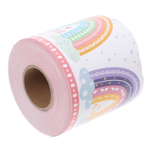 Housoutil Regenbogen -dekorationspapier Bulletin -brett Deko Bunte Klassenzimmergrenzen Grenzbulletin Bulletin -brettdekorationen Für Klassenzimmer Randbesatz Beschichtetes Papier von Housoutil