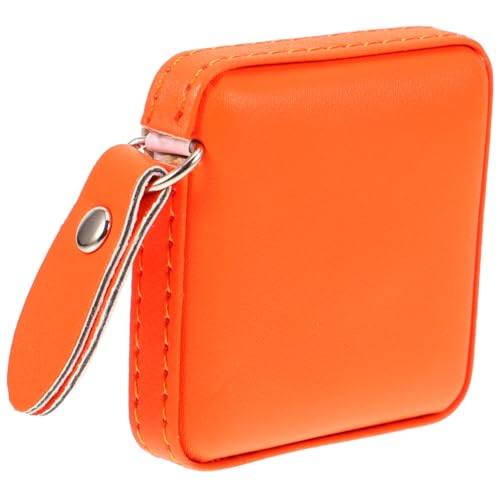 Housoutil Retractable Maßband PU Leder Flexibles Nähmaßband für Körper Kleidungs und Höhenmessungen Tragbares Messwerkzeug für Zuhause Orange von Housoutil