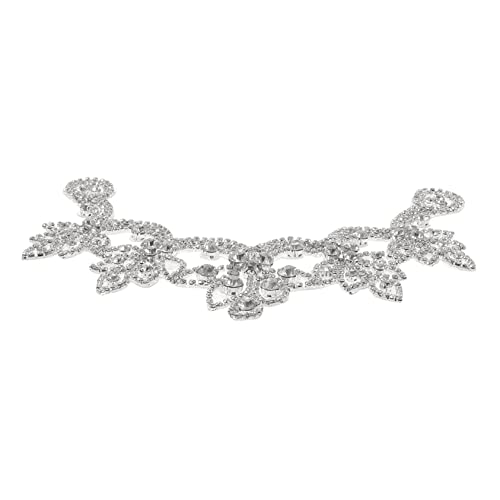 Housoutil Rhinestone Applique Patch für Schuhe Glitzer Strass Aufbügeln Dekorative Applikationen für Hochzeitskleider Diy Bastelprojekte Leicht und Handgefertigt für Kreative Designs von Housoutil
