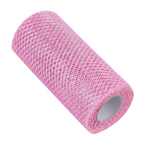 Housoutil Rollen Diamantmaschenrolle Schleife für Dekorationen Party Spitzenbänder Hochzeitsdeko wedding decoration hausdeko home decor wohnungsdeko Bastelnetz Netzstoff Polyester Rosa von Housoutil