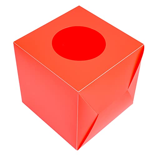 Housoutil Rote Gewinnspielbox Multifunktionale Abstimmungsbox für Spenden und Partyspiele Mit Rundöffnung für Einfache Entnahme von Stimmzetteln Geld für Veranstaltungen und Feiern von Housoutil