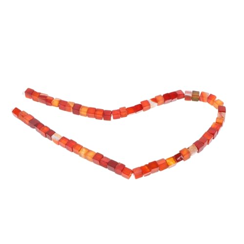 Housoutil Roter Würfel Abstandshalter Perlen Lose Steinperlen Für Schmuckherstellung Robust Vibrant Für DIY Armbänder Halsketten Craft Projekte von Housoutil