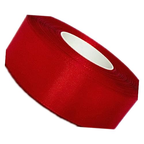 Housoutil Rotes Dacron Geschenkband Hochwertiges Glattes Polyesterband für Handarbeiten Haarspangen und Hochzeitssträuße Einfach zu Verarbeiten Bügeln von Housoutil