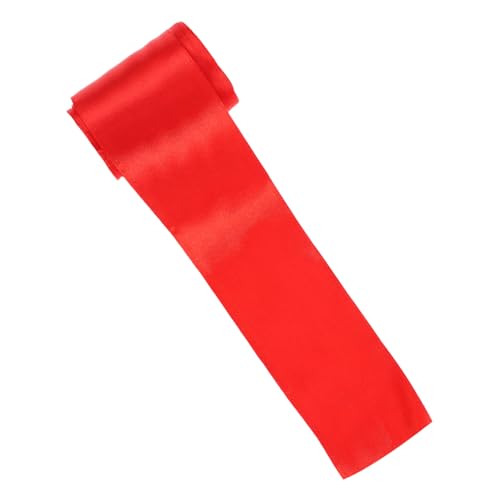 Housoutil Rotes Polyester Satinband Ziellinie Laufband für Marathon und Leichtathletik mit Hoher Sichtbarkeit und Wetterfestem Finish für Outdoor sprint Laufwettbewerbe von Housoutil