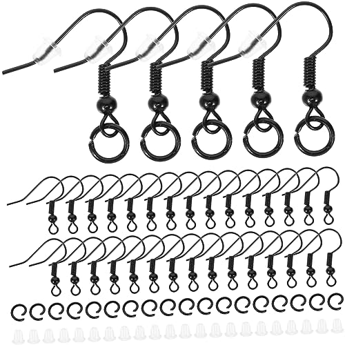 Housoutil Schwarze Ohrring Haken mit Perlen und Federn für DIY Schmuckherstellung Nickelfrei Glatte Oberfläche Vielseitig Passend für Ohrhänger und Handgemachte Ohrringe Housoutil Schwarze Ohrring Haken mit Perlen und Federn für DIY Schmuckherstellung Nickelfrei Glatte Oberfläche Vielseitig Passend für Ohrhänger und Handgemachte Ohrringe von Housoutil