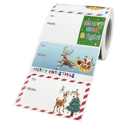 Housoutil Selbstklebende Geschenkaufkleber Weihnachtssticker Schreibbare Etiketten für Geschenkverpackung Multifunktionale Haushalts und Party Dekoration Rückstandsfrei Ablösbar Housoutil Selbstklebende Geschenkaufkleber Weihnachtssticker Schreibbare Etiketten für Geschenkverpackung Multifunktionale Haushalts und Party Dekoration Rückstandsfrei Ablösbar von Housoutil