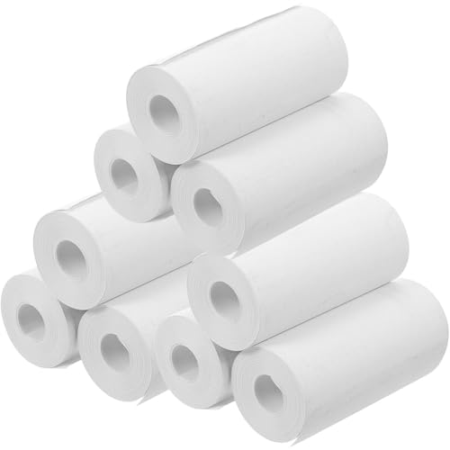 Housoutil Selbstklebende Thermo-Etiketten, abnehmbar, matt, für Büro, Zuhause, Aufbewahrung, sauber, wiederverwendbar, leicht zu schreiben, 10 Rollen von Housoutil