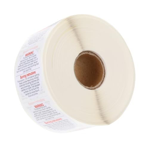 Housoutil Selbstklebende Wasserfeste Kerzenwarnaufkleber für Kerzenherstellung Praktische für Diy Projekte und Kerzengläser für Wachs und Dekoration von Housoutil