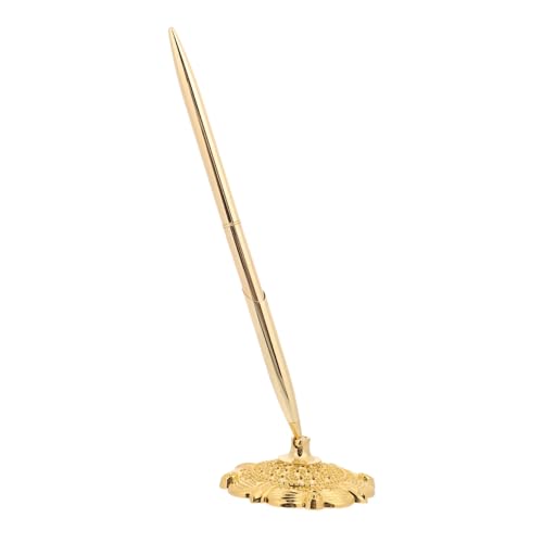 Housoutil Signaturstift Kugelschreiber Hochzeit Stifte Hochzeitsstifte Für Das Gästebuch Gästebuchstifte Hochzeit Kein Verschmieren Stifthalter Stift Mit Ständer Golden Metall von Housoutil