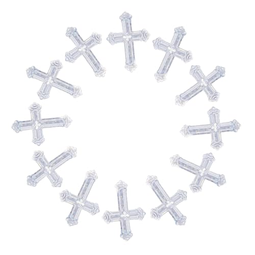 Housoutil Silbernes Kreuz-konfetti Glitzernde Tischdekoration für Religiöse Feiern Kommunion Taufe Geburtstag und Hochzeit Faderesistentes Party-streudekor für Festliche Anlässe von Housoutil