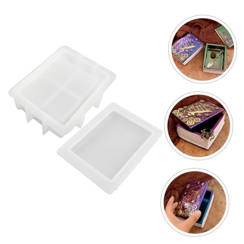 Housoutil Silikonform Buchform Aufbewahrungsbox DIY Epoxidharz Gießform Schmuckdose Bastelform Wiederverwendbar Antihaftbeschichtet Langlebig für Harzkunst und Schmuckaufbewahrung Housoutil Silikonform Buchform Aufbewahrungsbox DIY Epoxidharz Gießform Schmuckdose Bastelform Wiederverwendbar Antihaftbeschichtet Langlebig für Harzkunst und Schmuckaufbewahrung von Housoutil