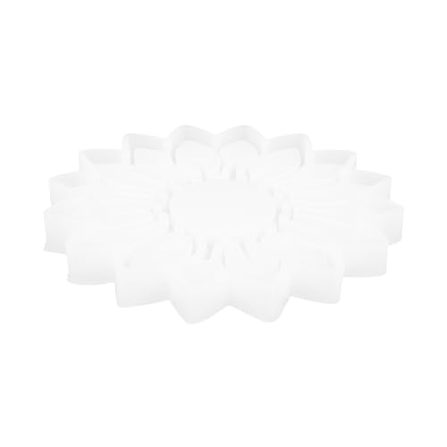 Housoutil Silikonform Kerzenhalter, der Form herstellt Kerzenhalterform Kerzenformen für den Tisch dekorative Formen für Kerzenhalter Gießformen selber machen Blumenkerzenform Kieselgel Weiß von Housoutil