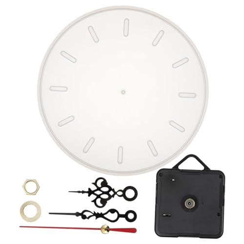 Housoutil Silikonform für DIY Wanduhren Rund Robuste Epoxidharz Gussform Roter und Schwarzer Zeiger Kreative Bastelvorlage für Teens und Wohnkultur Langlebiges Silikonmaterial von Housoutil