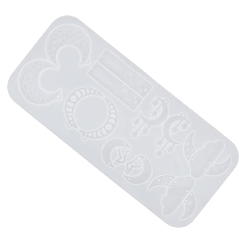 Housoutil Silikonform für Schmuckanhänger DIY Mond Ohrhänger Gießform Vielseitig für Epoxidharz Schlüsselanhänger Ohrringe Charm Herstellung Geschenk von Housoutil