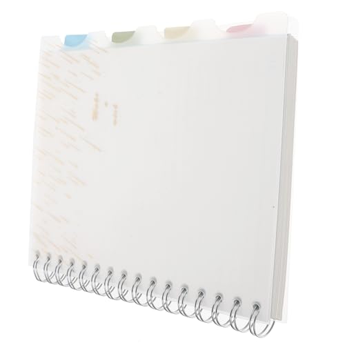 Housoutil Spiral Notizbuch Kariertes Notepad mit Trennseiten Tagebuch für Notizen Pläne und Ideen Transparentes Material von Housoutil