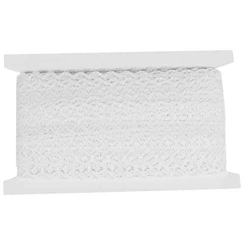 Housoutil Spitzenzubehör Bänder DIY Hochzeit Nähen Spitzenbesatz Und Spitzenband Bänder Zum Verpacken Band Rosa Spitzenband Spitzenband Kleidungsband Kleidung DIY Besatz Polyestergarn Weiß von Housoutil