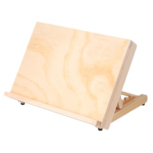 Housoutil Staffelei Zeichentische Zeichenbretter für Künstler Zeichenbrett des Künstlers großes Zeichenbrett Zeichentisch Schreibtisch Tisch-Zeichenbrett Tragbares Ausdrucksbrett Holz Beige von Housoutil