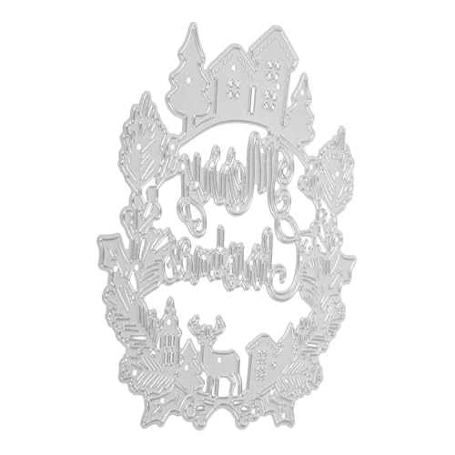 Housoutil Stanzform Party Für Etiketten Dekorationen Weihnachtsstanzungen Weihnachten Ornament Weihnachtsbaum Gestanzt Wörter Schwer Schneiden Die Diy Bastelschablone Kohlenstoffstahl Silver von Housoutil