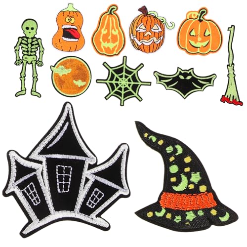 Housoutil Teiliges Halloween Patches Selbstklebend Kreative Leuchtende Applikationen für Kleidung Polyester Stoffflicken zur Dekorativen Textilveredelung Leicht Hautfreundlich Vielseitig für Housoutil Teiliges Halloween Patches Selbstklebend Kreative Leuchtende Applikationen für Kleidung Polyester Stoffflicken zur Dekorativen Textilveredelung Leicht Hautfreundlich Vielseitig für von Housoutil