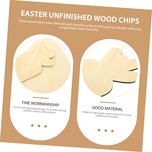 Housoutil Teiliges Holz DIY Scheiben Osterdeko zum Bemalen Naturbelassene Holz Ostereier Karotten zum Basteln Polierte Holzstücke für Kreative Frühlingsdekoration Sichere Holzteile ohne Housoutil Teiliges Holz DIY Scheiben Osterdeko zum Bemalen Naturbelassene Holz Ostereier Karotten zum Basteln Polierte Holzstücke für Kreative Frühlingsdekoration Sichere Holzteile ohne von Housoutil