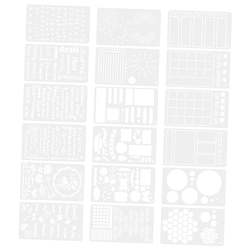 Housoutil Teiliges Journal Schablonen für Malen Wiederverwendbare Vorlagen für Tagebuch Scrapbooking und Diy Projekte für Erwachsene von Housoutil