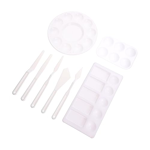 Housoutil Teiliges Set Wasserfarben Mischpalette mit Farbträgern und Malwerkzeugen für Kunstmalerei und Gestalten Einfach zu Reinigen und Leicht zu Handhaben von Housoutil