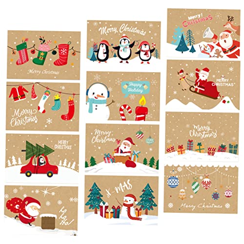 Housoutil Teiliges Weihnachtskarten mit Umschlägen Niedliche Cartoon Design Grußkarten aus Hochwertigem Papier Klappkarten mit Viel Platz für Persönliche Weihnachtsgrüße als Geschenkpapier Housoutil Teiliges Weihnachtskarten mit Umschlägen Niedliche Cartoon Design Grußkarten aus Hochwertigem Papier Klappkarten mit Viel Platz für Persönliche Weihnachtsgrüße als Geschenkpapier von Housoutil
