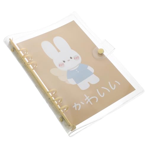 Housoutil Transparente PVC Notizbuchhülle mit Löchern Praktischer Organizer für Handbücher und Scrapbooking Langlebig für Studium und Büro von Housoutil