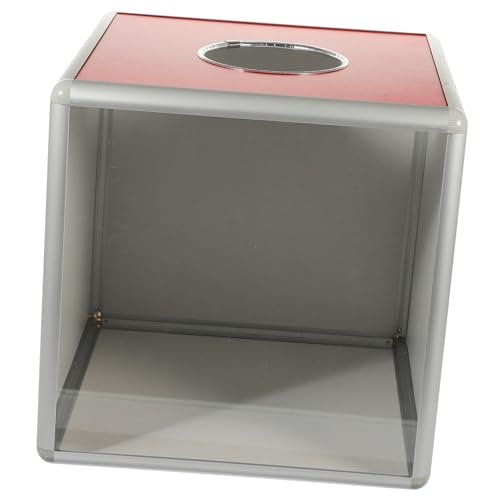 Housoutil Transparente Spendenbox aus Aluminium für Verlosungen und Abstimmungen Sichere und Robuste Wahlurne für Partys und Fundraising Aktionen Zufällige Farbe von Housoutil