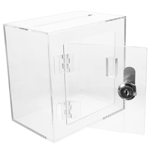 Housoutil Transparente Spendenbox mit Schloss Sichere Vorschlagsbox für Fundraising Beschwerden und Aufbewahrung Langlebiges Klare Sicht für Faire Abstimmungen Housoutil Transparente Spendenbox mit Schloss Sichere Vorschlagsbox für Fundraising Beschwerden und Aufbewahrung Langlebiges Klare Sicht für Faire Abstimmungen von Housoutil