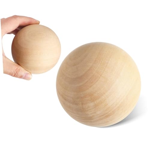 Housoutil Unbehandelte Holz Kugel Glatte Oberfläche Kreative DIY Bastelzubehör Für Bemalte Spielzeuge Und Heimdekorationen von Housoutil