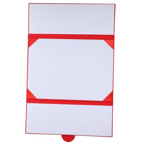 Housoutil Urkundenhülle aus Papier mappen aktenmappe aktenordner Zertifikat Einband cartape Zertifikatsordner Verleihungsurkunde Dokumentenhalter aus Papier Preisträger Award-Cover rot von Housoutil