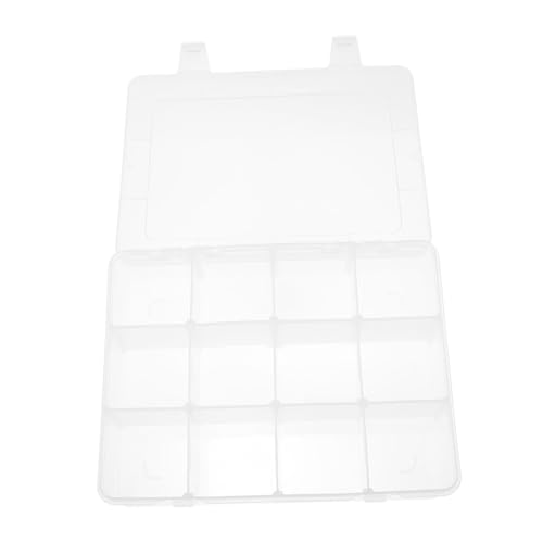 Housoutil Verstellbare Aufbewahrungsbox mit Fächern Transparente Kunststoff Organizer Box für Schmuck Werkzeuge und Bastelbedarf Leicht und Tragbar für Kleine Teile und Zubehör von Housoutil