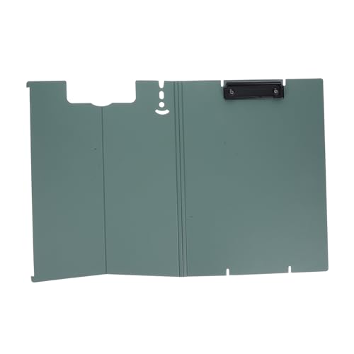 Housoutil Vertikale Plattenclip Datei Klappbrett Planke Schreibtafel-Clip Plastikordner Zwischenablage tragbares Schreib-Klemmbrett Zwischenablage aus Kunststoff Speicherplatz Dunkelgrün von Housoutil