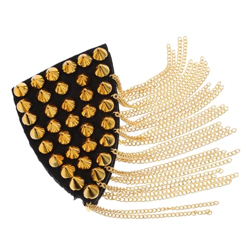 Housoutil Vintage Goldfarbene Schulterklappe mit Quasten und Nieten Modisches Epaulette Abzeichen für Uniformen Schulkleidung Party und Kostümdekoration Robustes Legierungsmaterial Housoutil Vintage Goldfarbene Schulterklappe mit Quasten und Nieten Modisches Epaulette Abzeichen für Uniformen Schulkleidung Party und Kostümdekoration Robustes Legierungsmaterial von Housoutil