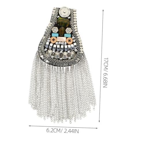 Housoutil Vintage Schulter-accessoire mit Abnehmbarer Quaste Metallkette und Retro-design Dekorative Schulterklappen für Anzüge Kostüme Britischen Stil und Festliche Outfits von Housoutil