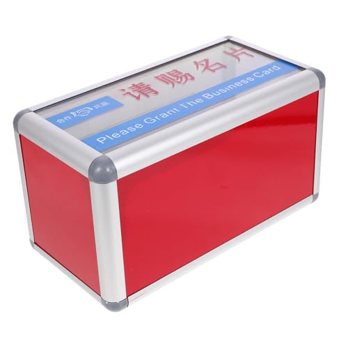 Housoutil Visitenkartenhalter-Organizer klein Verriegelung visitenkarten halterung visitenkarten aufbewahrung box Namenskarten-Organizer Tragbarer Behälter für Bürokarten Aluminiumlegierung von Housoutil