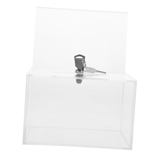 Housoutil Vorschlagsbox aus Acryl mit Schlüsseln Transparente Spendenbox für Abstimmungen und Fundraising Hochwertige Abschließbare Sammelbox für Vorschläge und Spenden Housoutil Vorschlagsbox aus Acryl mit Schlüsseln Transparente Spendenbox für Abstimmungen und Fundraising Hochwertige Abschließbare Sammelbox für Vorschläge und Spenden von Housoutil