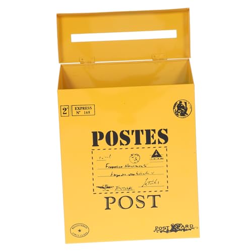 Housoutil Wandmontierter Vintage Briefkasten Aus Design Für Dokumente Und Zeitungen Vielseitig Einsetzbar Einfach Zu Installieren Platzieren Ohne Schloss von Housoutil