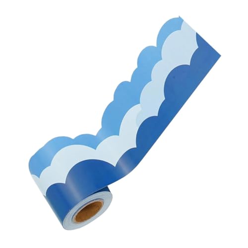 Housoutil Wasserfeste Selbstklebende Bulletin Board Borders mit Blauem Himmel motiv Wiederverwendbar Einfach Anzubringen für Klassenraum Tafel und Partydekoration von Housoutil