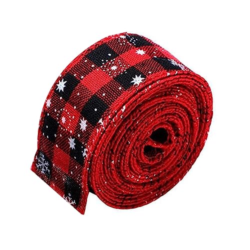 Housoutil Weihnachtliches Geschenkband Kariert Rot Schwarz Breit Dekoratives Schleifenband mit Schneeflockenmotiv Robustes Bastelband für Geschenkverpackung und Festdekoration Housoutil Weihnachtliches Geschenkband Kariert Rot Schwarz Breit Dekoratives Schleifenband mit Schneeflockenmotiv Robustes Bastelband für Geschenkverpackung und Festdekoration von Housoutil