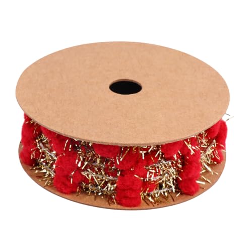 Housoutil Weihnachtsbaum Deko Band mit Glitter Pompons Drahtbespanntes DIY Bastelband in Rot Sicheres Langlebiges Material für Kreative Kunstprojekte und Festliche Dekorationen Housoutil Weihnachtsbaum Deko Band mit Glitter Pompons Drahtbespanntes DIY Bastelband in Rot Sicheres Langlebiges Material für Kreative Kunstprojekte und Festliche Dekorationen von Housoutil