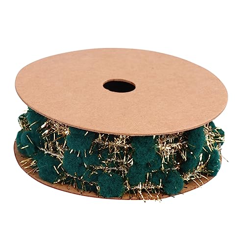 Housoutil Weihnachtsbaumschmuckband Party drinnen Weihnachtsgirlanden Basteln pom dünn persöhnliche geschenkidee weihnachtsbaumdeko Christbaumschmuck dekoratives Band Textil- Dark Green von Housoutil