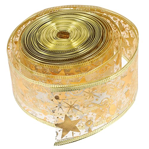 Housoutil Weihnachtsschmuck Doppellagiges Geschenkband Goldener Weihnachtsbaum Dekorationsband für DIY Schleifen Basteln Weihnachtsdeko Geschenkverpackung Housoutil Weihnachtsschmuck Doppellagiges Geschenkband Goldener Weihnachtsbaum Dekorationsband für DIY Schleifen Basteln Weihnachtsdeko Geschenkverpackung von Housoutil