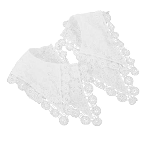 Housoutil Weißer Spitzenkragen Damen Abnehmbarer Falscher Kragen Doppelter Spitzen Einsatz Bestickt DIY Zubehör für Blusen Kleider Hemden Housoutil Weißer Spitzenkragen Damen Abnehmbarer Falscher Kragen Doppelter Spitzen Einsatz Bestickt DIY Zubehör für Blusen Kleider Hemden von Housoutil