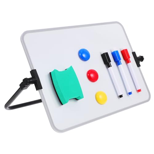 Housoutil Weißes Trockenlösch Board mit Doppelseitiges Whiteboard für Markern Magneten Radiergummi Vielseitig Einsetzbar für Schule Lernen und Notizen von Housoutil