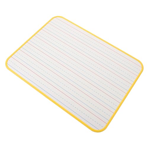Housoutil Whiteboard Radiergummi Klassenzimmer Whiteboards Für Konferenzen Pvc Schreibtisch Trocken Abwischbare Tafel Holz Gelb Trocken Abwischbare Tafel von Housoutil
