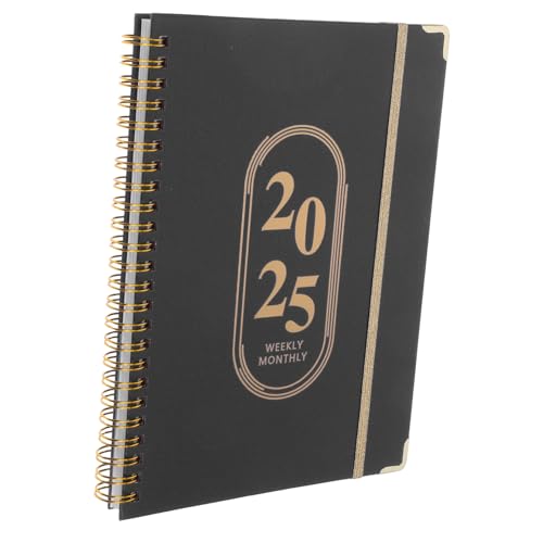 Housoutil Wochenplaner 2025 Notizblock Kleiner Planer Kalender Journal Kalenderplaner Journalplaner Monatsplaner Schulplaner Agendaplaner Tagesplaner Tagesplaner Papier Schwarz von Housoutil